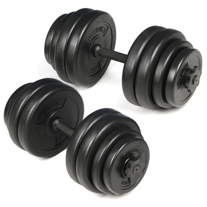 Physionics 30kg Dumbbell weights set