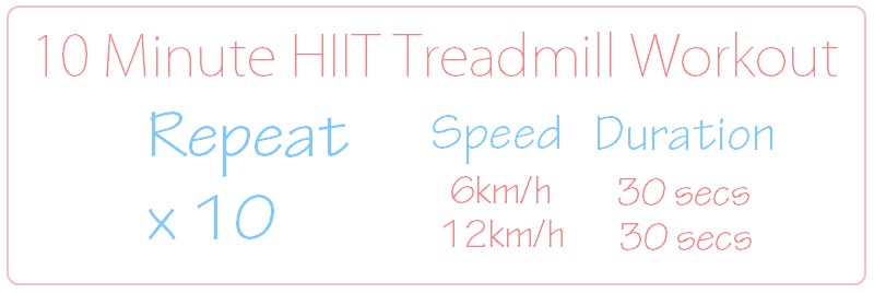Intermediate 10 Minute HIIT Treadmill Workout