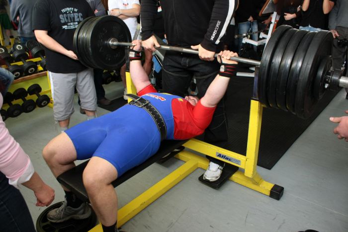 Powerlifting bench presses often require a spotter or two for added safety