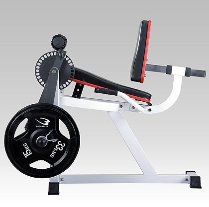 Handles on the sides of the seat will help keep your upper body stationary when performing leg curls and extensions