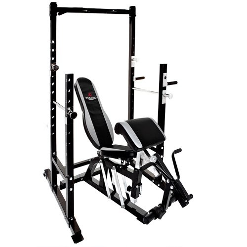The Marcy Bruce Lee Dragon Power Rack has the added benefit of including a cantilever style weight bench