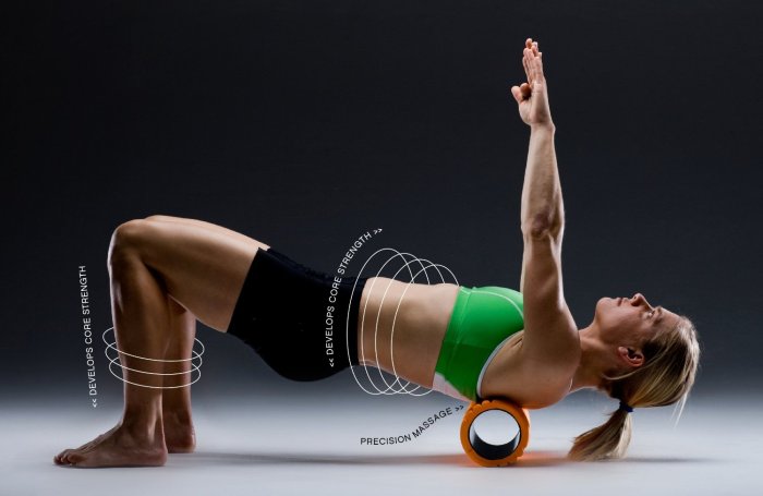 The Grid foam roller helps massage all the major muscle groups