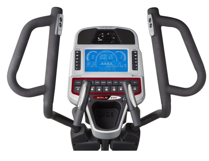 The display unit on the Sole E95 features possibly the most innovative and effective designs of any cross trainer