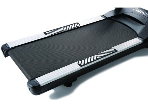 The Tunturi Platinum Treadmill features an extra large running area and waxed running belt