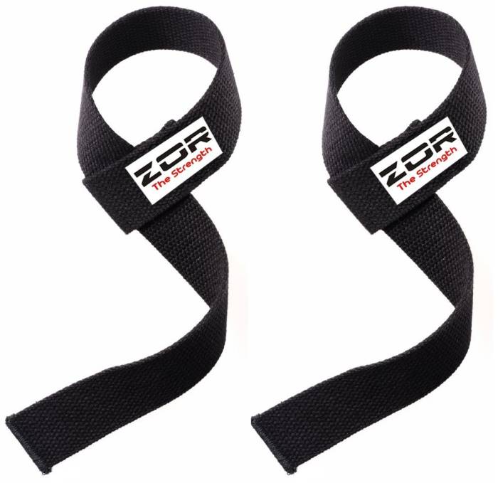 Single piece weight lifting straps