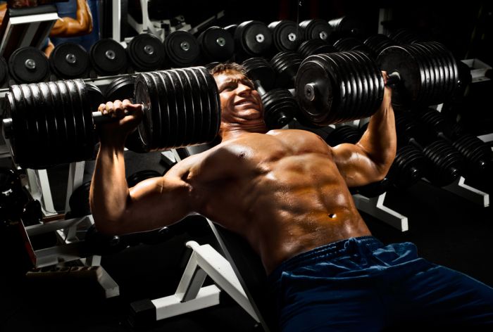 Dumbbell presses are an excellent way for fixing strength imbalances in your triceps and chest