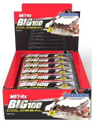 The MET-Rx Big 100 protein bars have one of the highest grams of protein of any bar